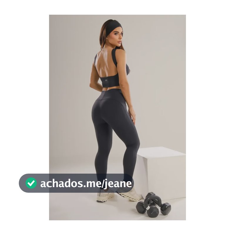 Look Fitness De Academia Penelope Em Poliamida Ello Moda Preto M