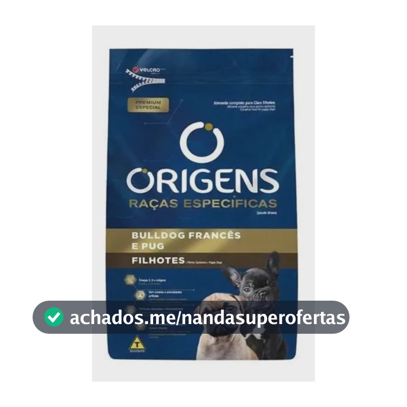 Ração Origens Cães Filhotes Buldog Frances E Pug 10,1kg