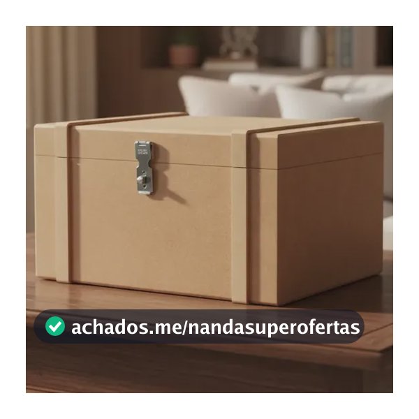Caixa Madeira Mdf Rustico Baú Para Decoração Com Cadeado