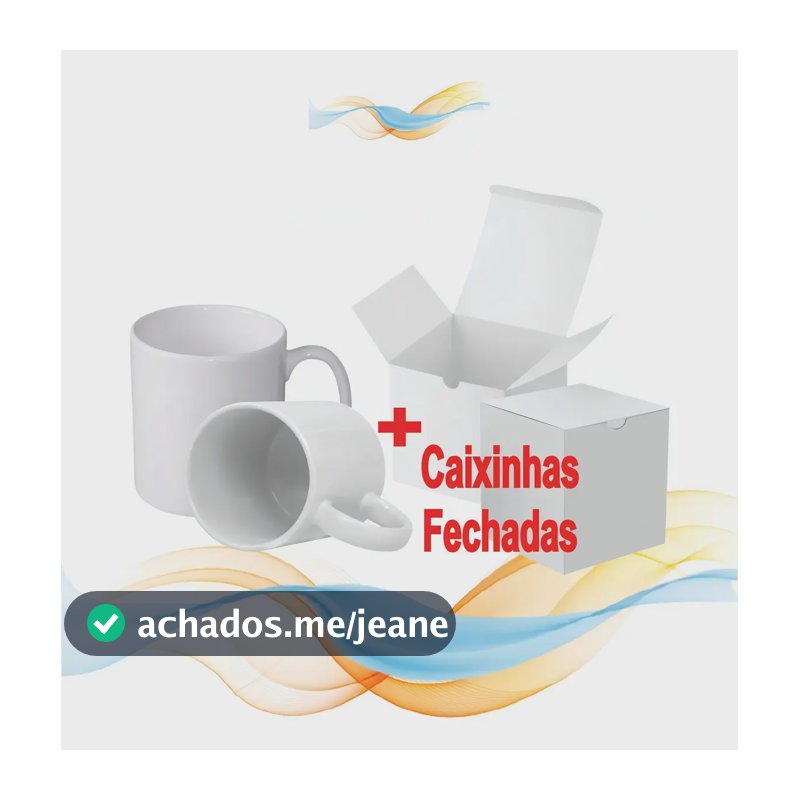 Kit 6 Canecas Porcelana AAA 325mL Sublimação Vip Sublime + Caixas