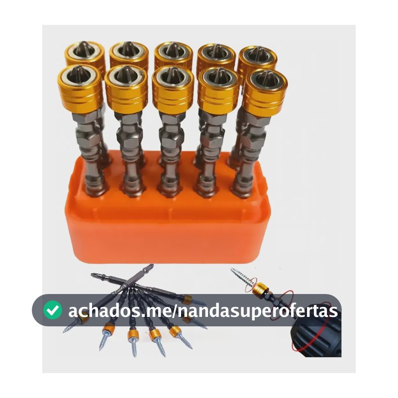 Kit 10 Bits Magnético Ponteira Philips Parafusadeira Ph2