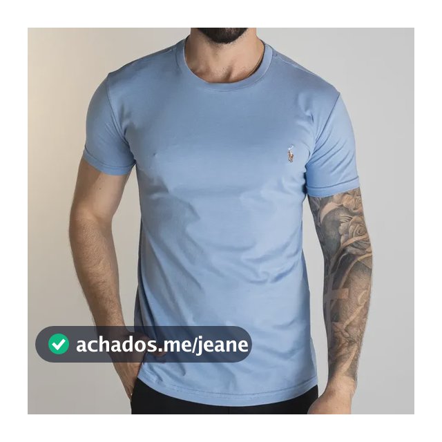 Camiseta Ralph Lauren Masculina Slim Algodão Pima