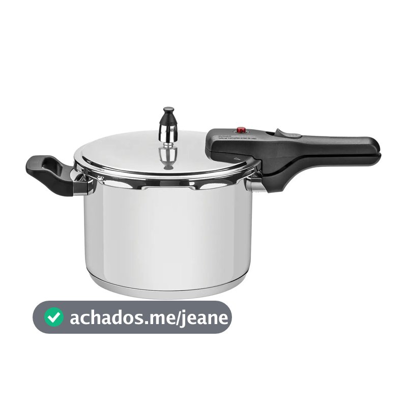 Panela De Pressão 4.5l Inox Fundo Triplo Brava Tramontina Cor Prateado