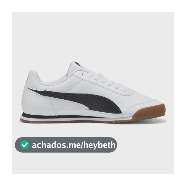 Tênis Masculino E Feminino Turino Ii Puma Puma White-puma Black-cool Light Gray Liso 40 Eu