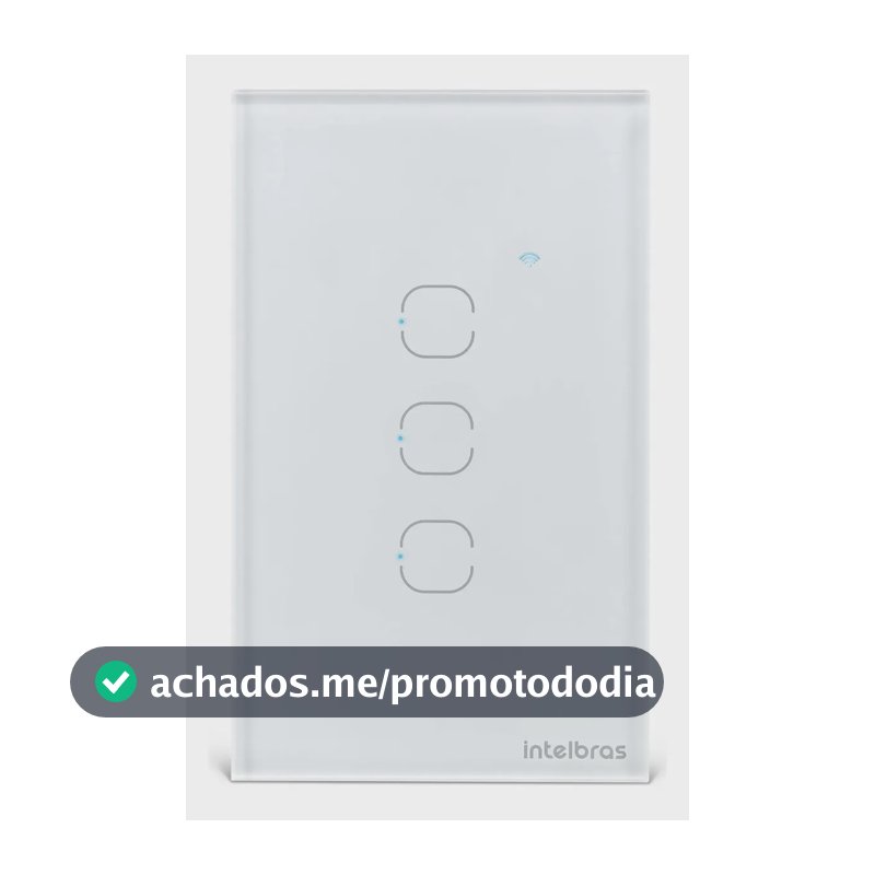 Interruptor Inteligente Touch WI-FI 3 Teclas EIW 1003 Branco Intelbras