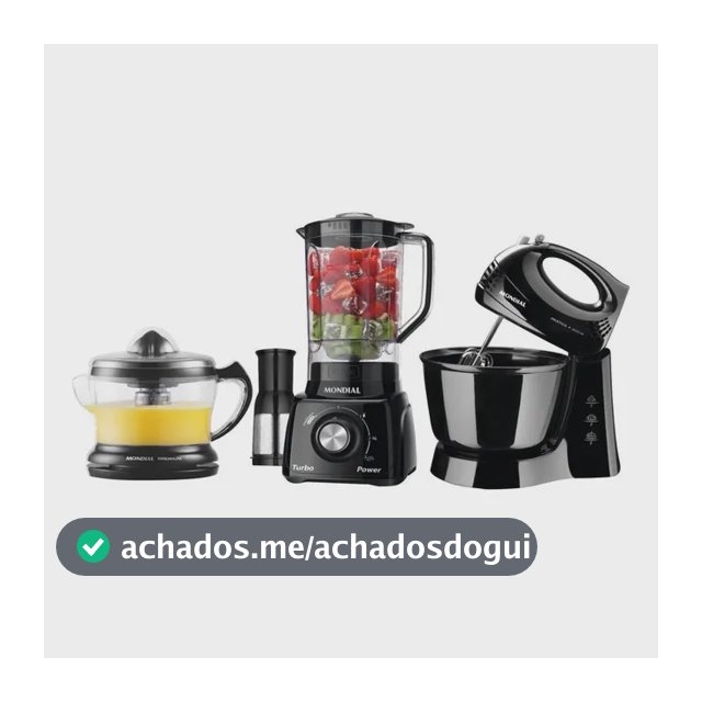 Kit Kt-105-b Mondial Com Liquidificador Batedeira Preto 110v