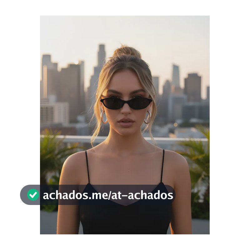 Óculos Sol Feminino Pequeno Oval Proteção Uv Tendência Moda Preto