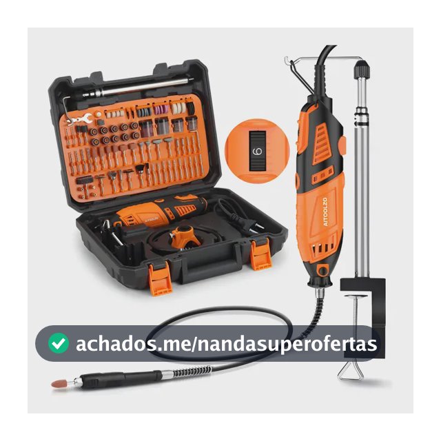 Micro Retifica Profissional Aitoolzo 600w 202 Peças+suporte 110v 60 600 W
