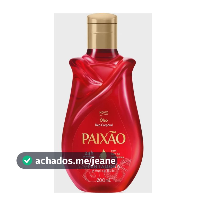 Óleo Desodorante Corporal Tentadora Ameixa Rubi Frasco 200ml Paixão