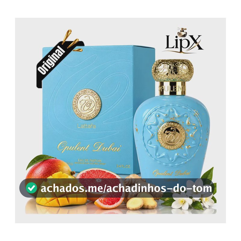 Perfume Arabe Opulent Dubai Eau De Parfum 100 ML Original Com Nf