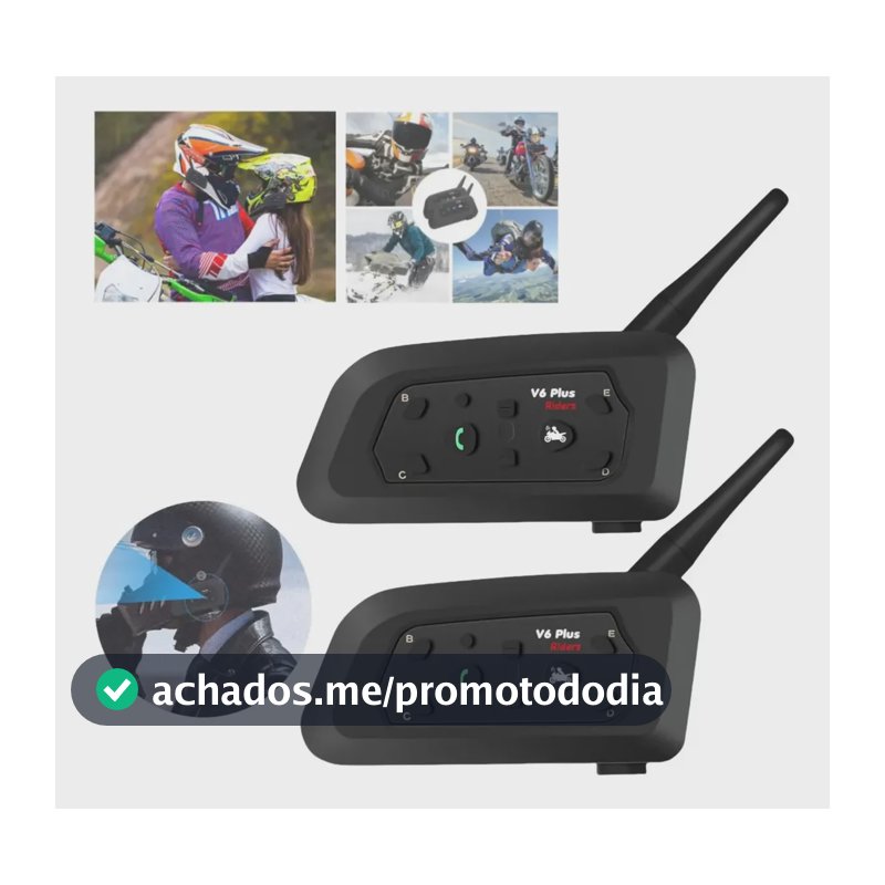 Intercomunicador Capacete Bluetooth 1.2km