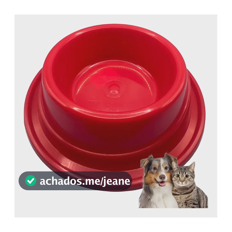 Tigela Bebedouro Comedouro Anti Formigas 600ml Pets Cão Gato Vermelho
