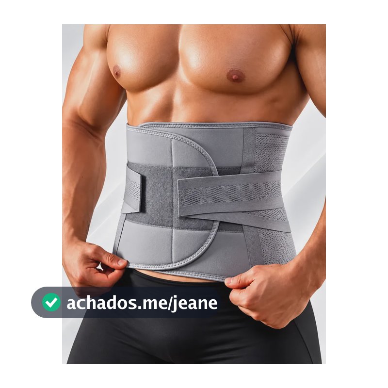 Cinta Modeladora Masculina Abdominal Dupla Compressão Lomba  Tamanhos P