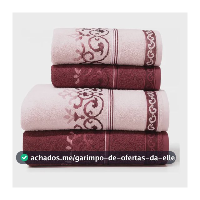 Jogo Toalhas Banho E Rosto Grossas Macias 100% Algodão 4pçs
