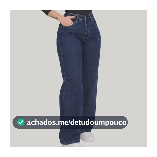 Calça  Wide Leg Juvenil Calca Jeans Feminina  Pantalona