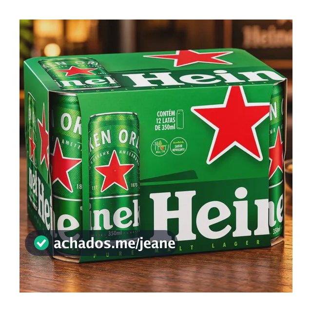 Cerveja Heineken Puro malte Sleek 12 Latas 350ml