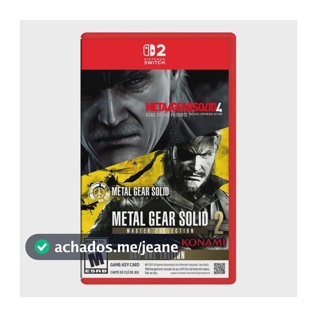 Jogo Metal Gear Solid Master Collection Vol 2 Switch 2