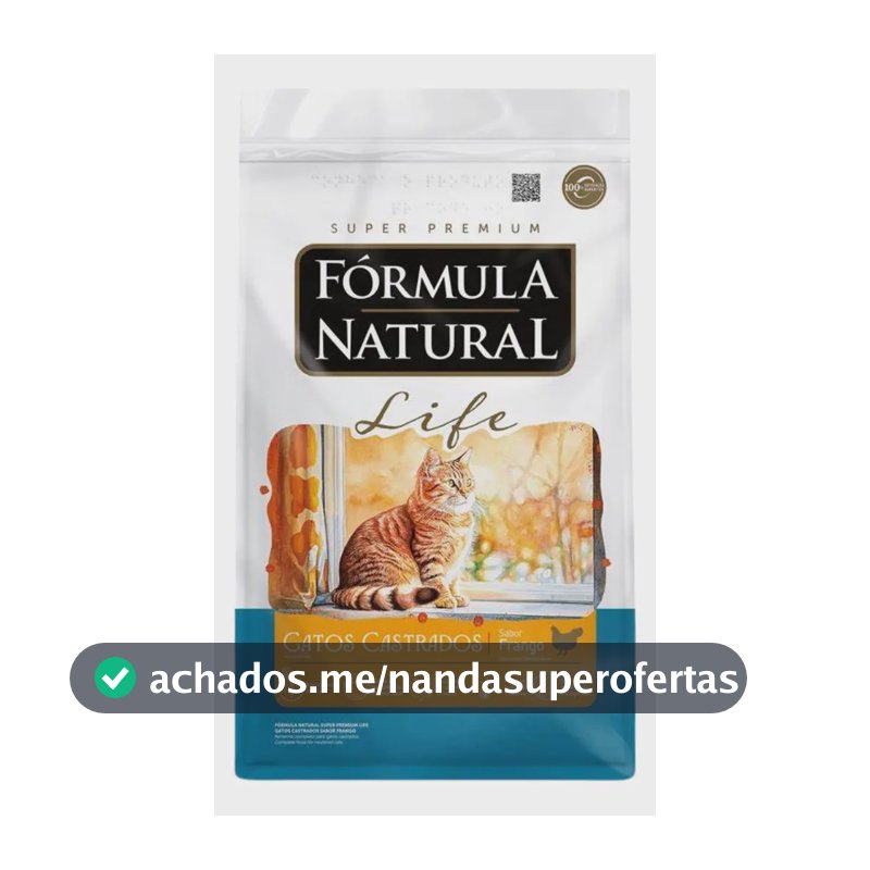 Fórmula Natural Life Gato Castrado Frango 10,1kg