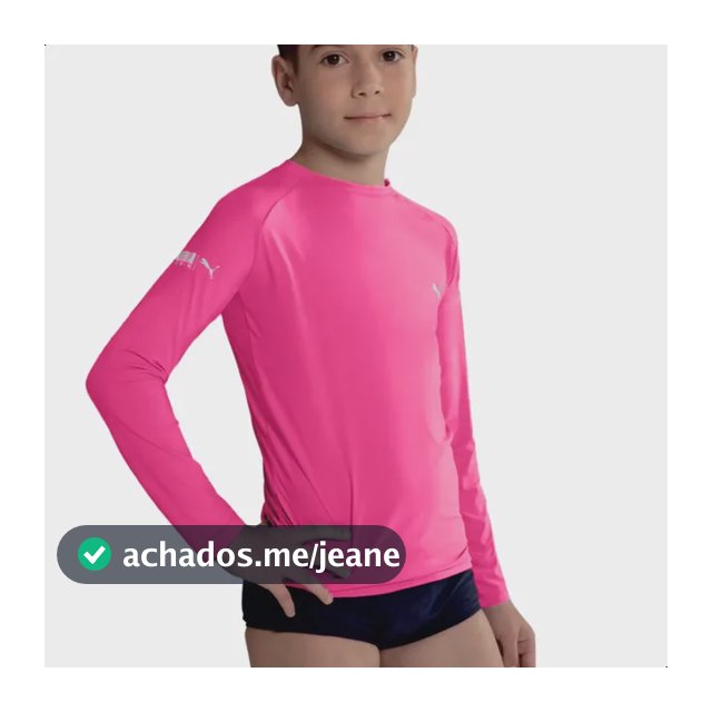 Camiseta Infantil Juvenil Puma Proteção Uv 50+ Unissex Dry