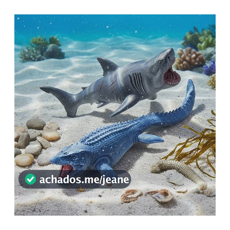 Brinquedo Tubarão E Mosassauro Realista Vinil Infantil 26cm 30cm Dinossauro Jurassic Grande Macio Educativo