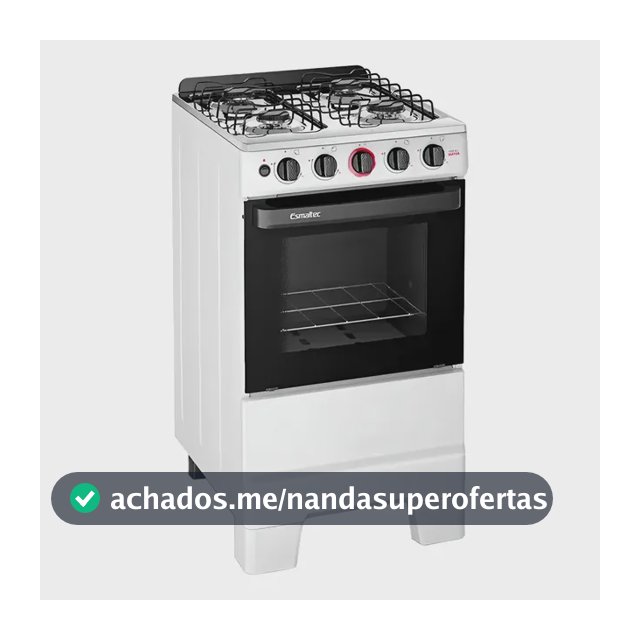 Fogão Esmaltec Ideal Pop 4 Bocas Acendimento Manual Cor Branco
