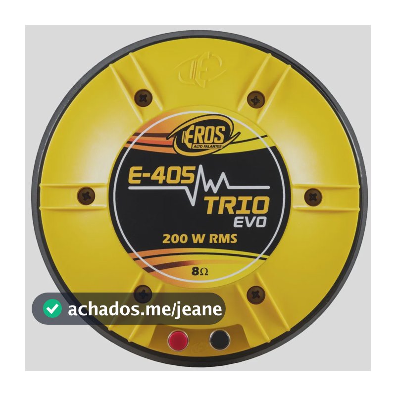 Driver Eros E405 Trio Evo Fenólico 200w Rms 400w Pmpo 8 Ohms Amarelo