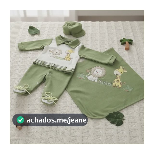 Kit Saída De Maternidade Menino Safári