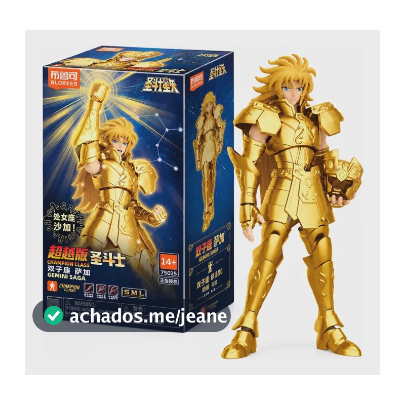 Boneco Blokees Saint Seiya Champion Class Gemini Saga