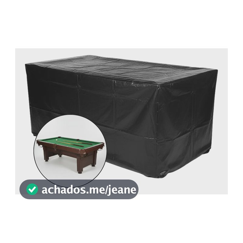 Capa Sinuca / Bilhar 2,30 X 1,30 Premium Corino Impermeável Cor Preto Tipo De Cabo Preto