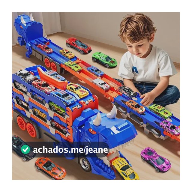 Caminhão Dinossauro Engolidor De Carrinhos Kit 6 Carrinhos Azul