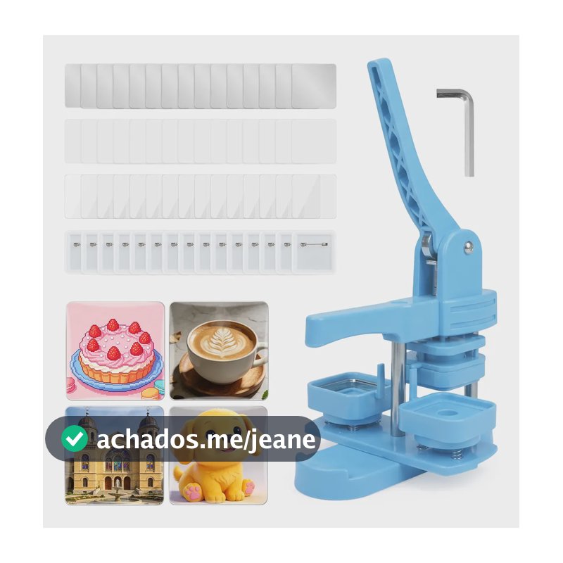 Máquina Fazer Bottons Botão Kit 50mm Completo + 100 Botões
