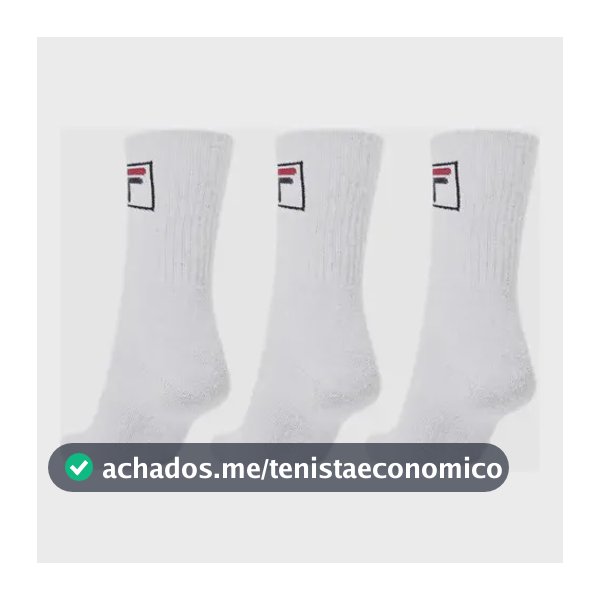 Kit 3 Meia Fila Tripack Cano Alto Unisex