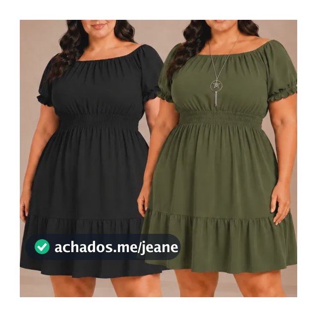 Kit 2 Vestidos Plus Size Curto Feminino Ciganinha Verão Leve
