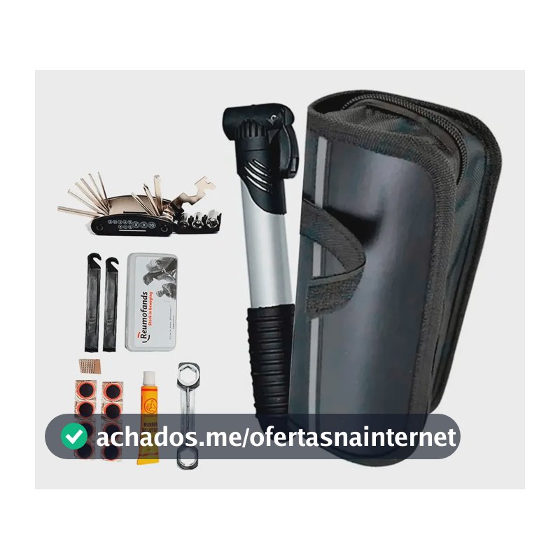Kit Reparo Pneu Bike E Chaves P/ Bicicleta Bomba De Ar Mtb