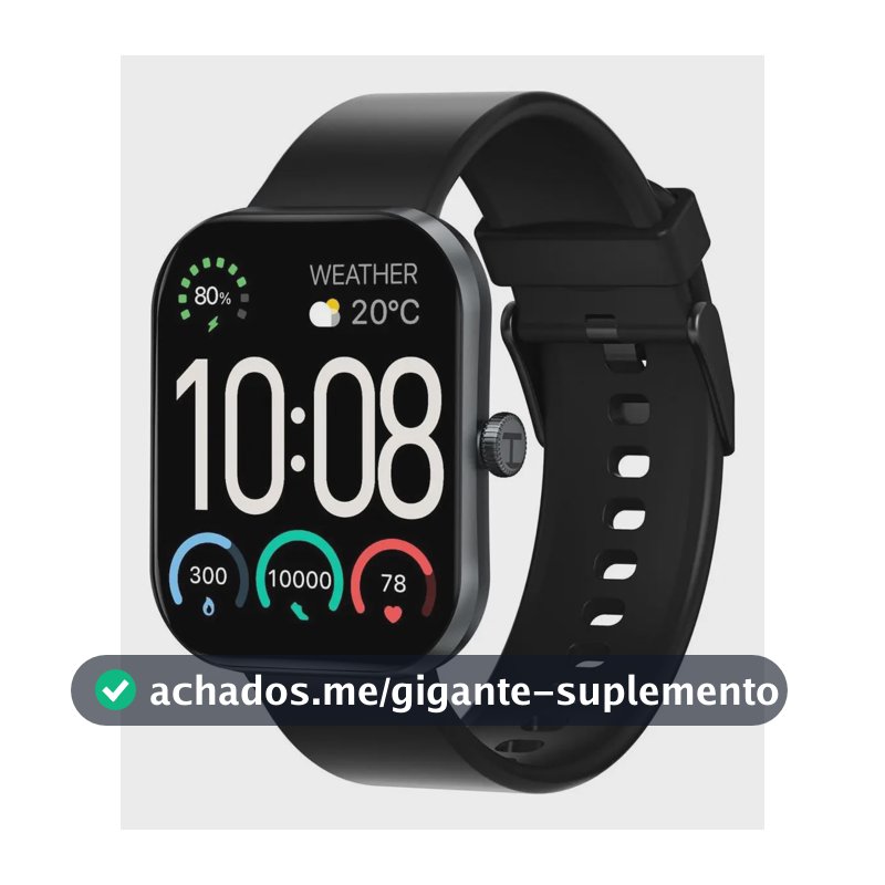 Relógio Digital S6 H A Y L O U Watch S6 Tela Hd 2.01 Preto