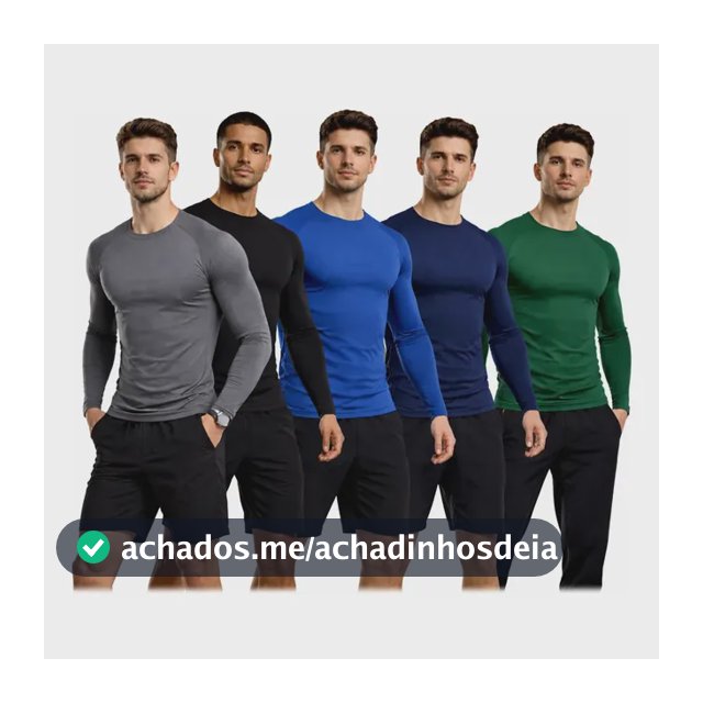 Kit 5 Camiseta Térmica Premium Segunda Pele Proteção Uv Dry