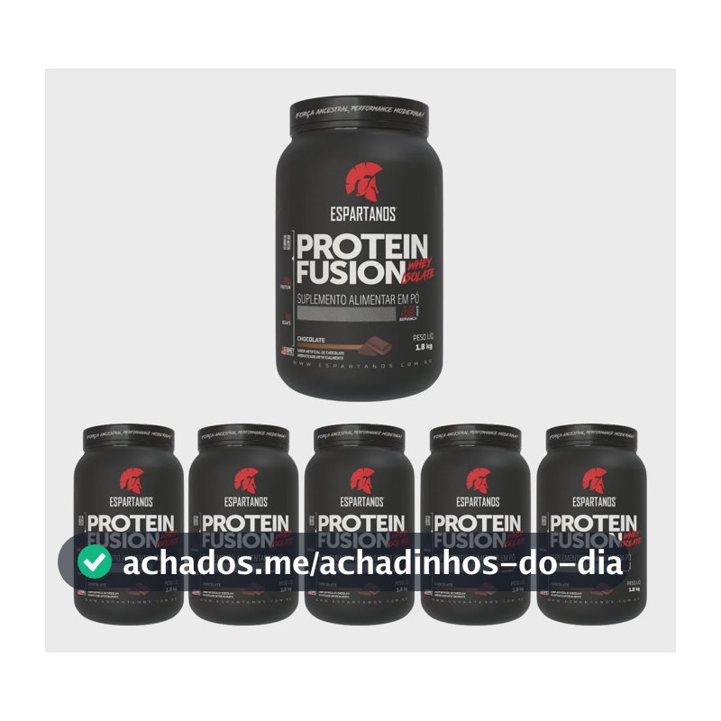 6x Protein Fusion Whey Isolate 900g - Kit Atacado Cx Fechada Sabor Chocolate
