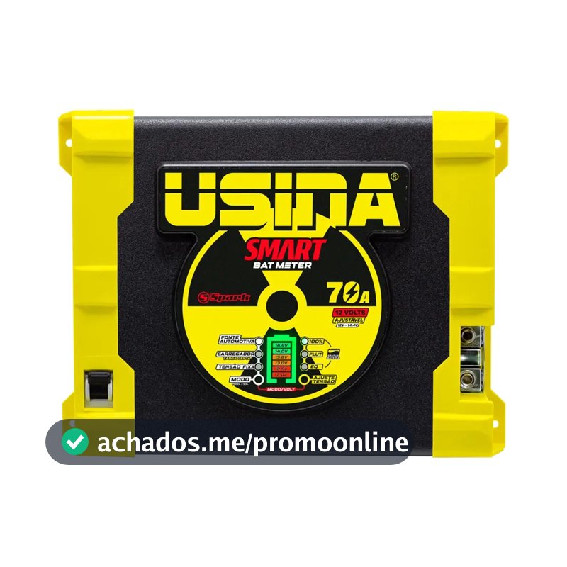 Fonte Carregador Spark Usina Smart 70A Bivolt 12,5V 14,4V