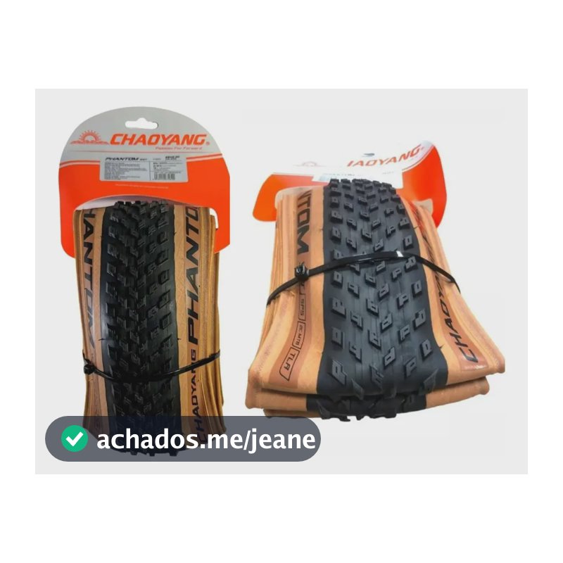 Par De Pneu Mtb Chaoyang Phantom Wet Aro 29x2.20 Fx Creme Cor Marrom