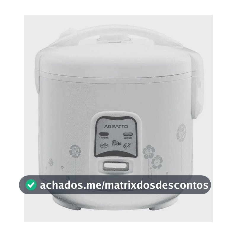 Panela Elétrica De Arroz Riso Pa6x Agratto Cor Branco Frequência 60 Hz