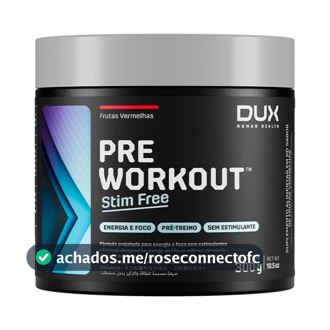 DUX Pre Workout Stim Free 300g Sabor Frutas vermelhas