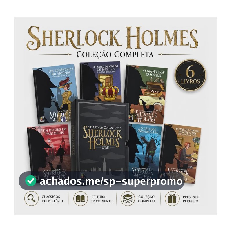 Box Com 6 Livros Sherlock Holmes - Coleção Completa