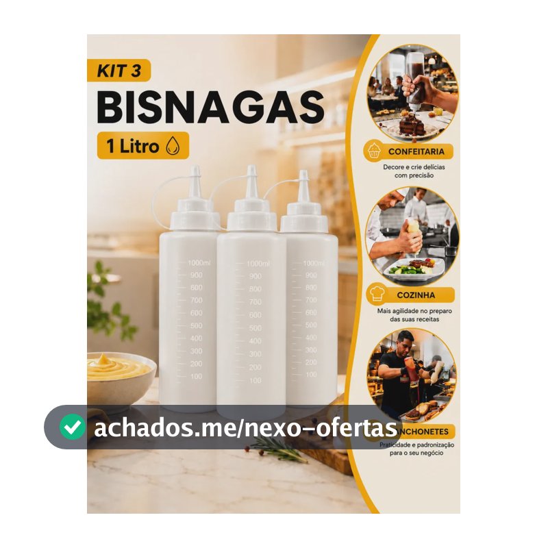 Kit 3 Bisnaga Para Molhos Profissional 1 Litro Tubo Maionese Bisnagas Ketchup Bisnaga Para Caldas Sorvete Mariazinha