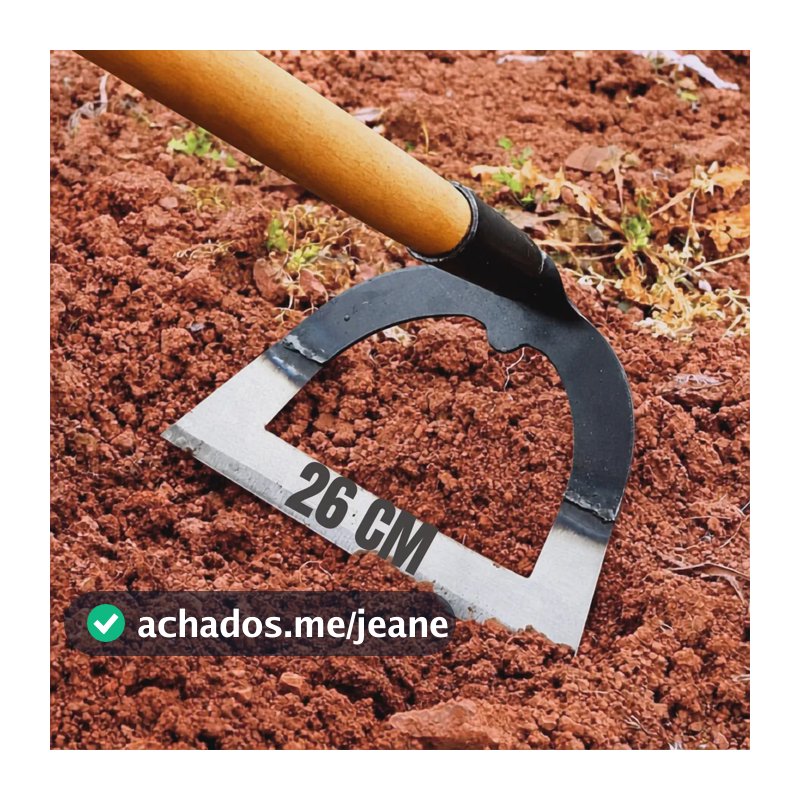 Enxada Oca de 26 cm da QBQ IMPORT para Capina e Jardinagem