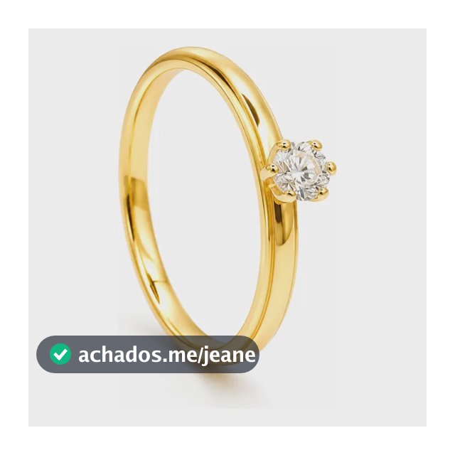 Anel Solitário Tungstênio Zirconia Brilhante Ouro 18k Banho