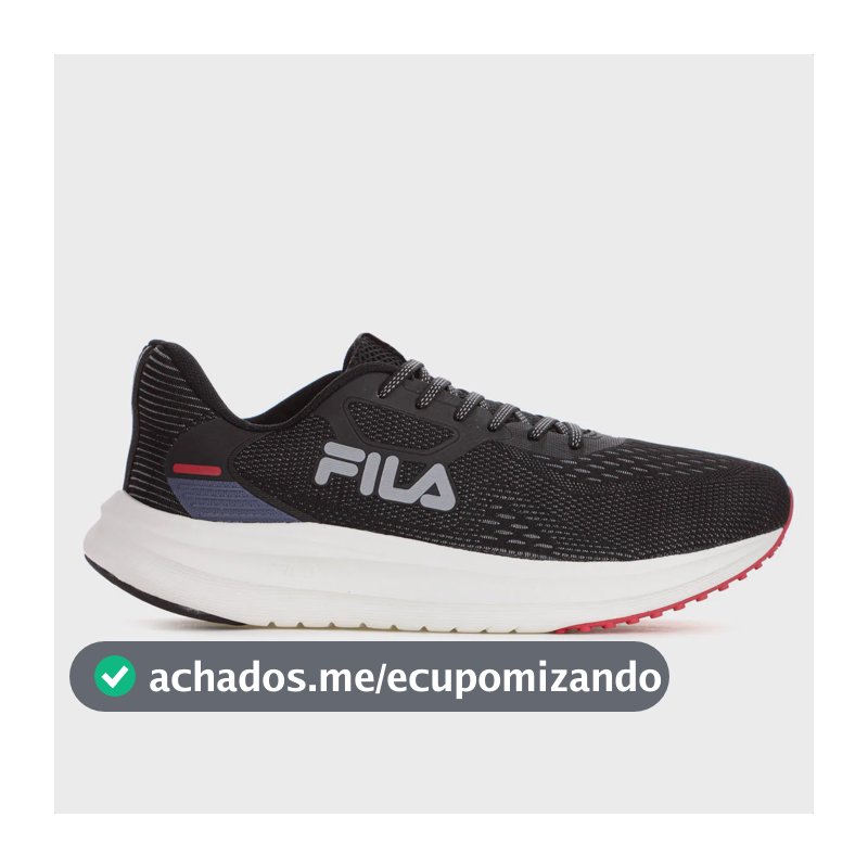Tênis Fila Fastness Caminhada Treino Fitness Amortecimento Preto 41 Br