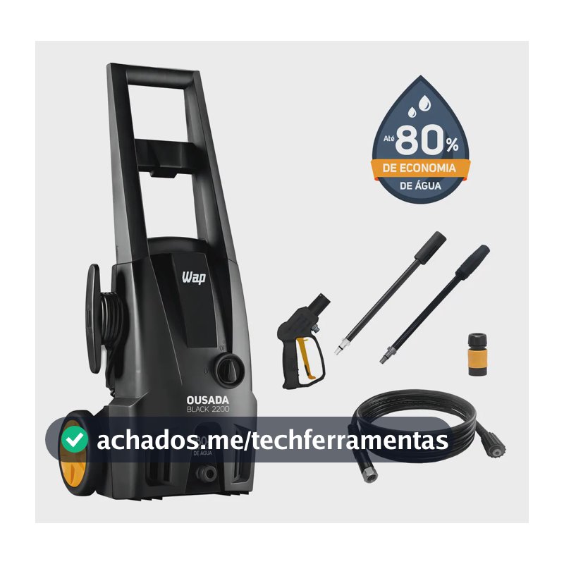 Lavadora de Alta Pressão WAP Ousada Black 2200 1750PSI 1500W