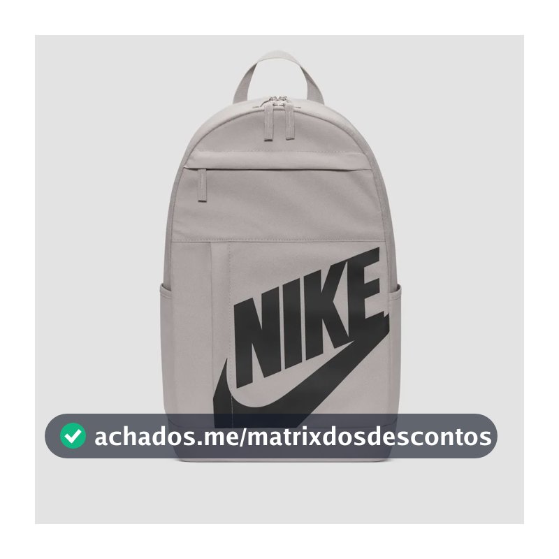 Mochila Nike Elemental Unissex Cinza/preto Liso