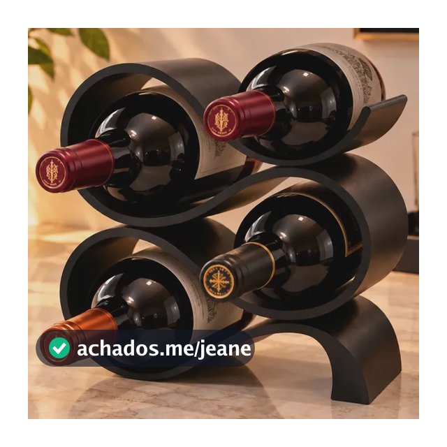 Adega Porta Vinho 4 Garrafas Suporte De Mesa Decorativo