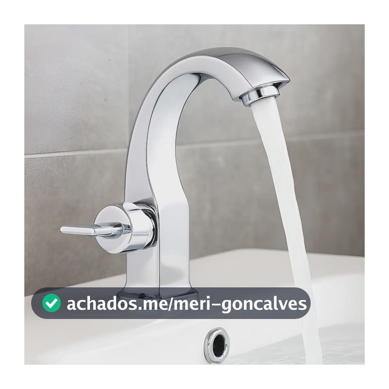 Torneira Para Banheiro Inox Lavatório Metal Soment Água Fria Prateado Brilhante